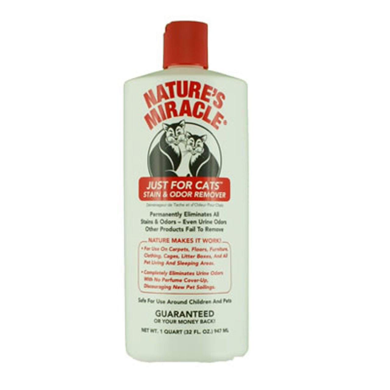 Natures Miracle Just For Cats Stain and Odor Removal， 32 Oz.