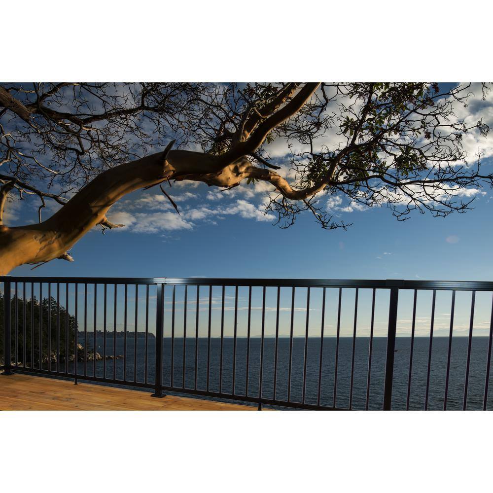 Vista Railing Systems Inc Vista Aluminum 8 ft. Textured Black Aluminum Level Top and Bottom Rail Pack PB7458XB0Y