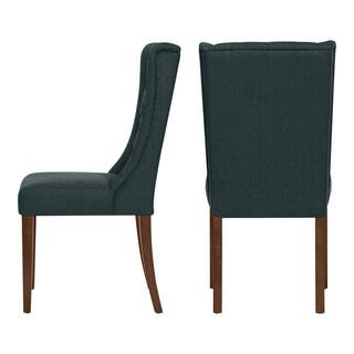 Home Decorators Collection Dorbrook Diamond-Tufted Upholstered Dining Chairs in Charleston Blue (Set of 2) PJC674-PJ224