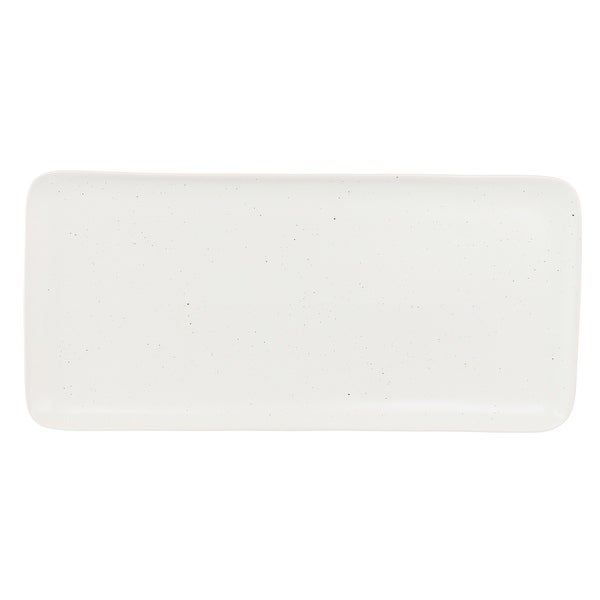 13 Inch Rectangle Stoneware Serving Tray in Sea Salt