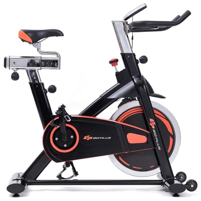 Indoor Aerobic Fitness Bike with Flywheel and LCD Screen