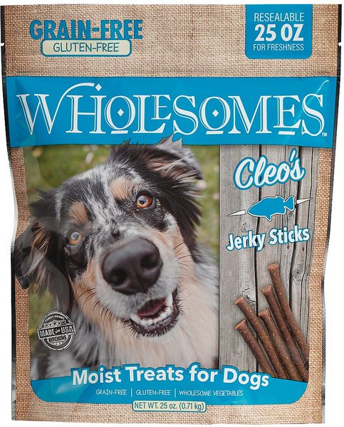 Wholesomes Cleo's Jerky Sticks Grain-Free Dog Treats， 25-oz bag