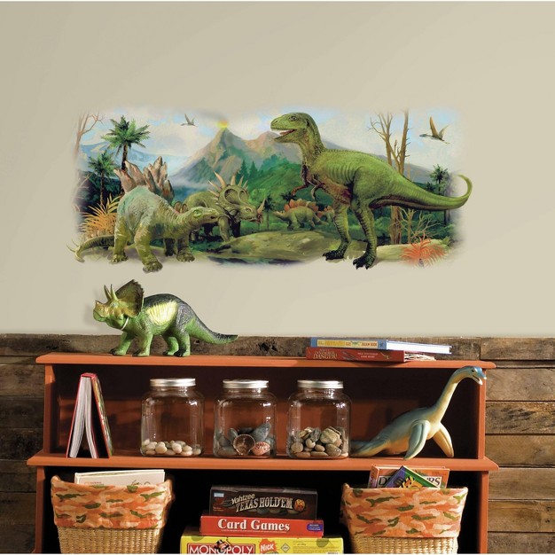 Giant Dinosaurs Scene Peel And Stick Wall Graphic Roommates