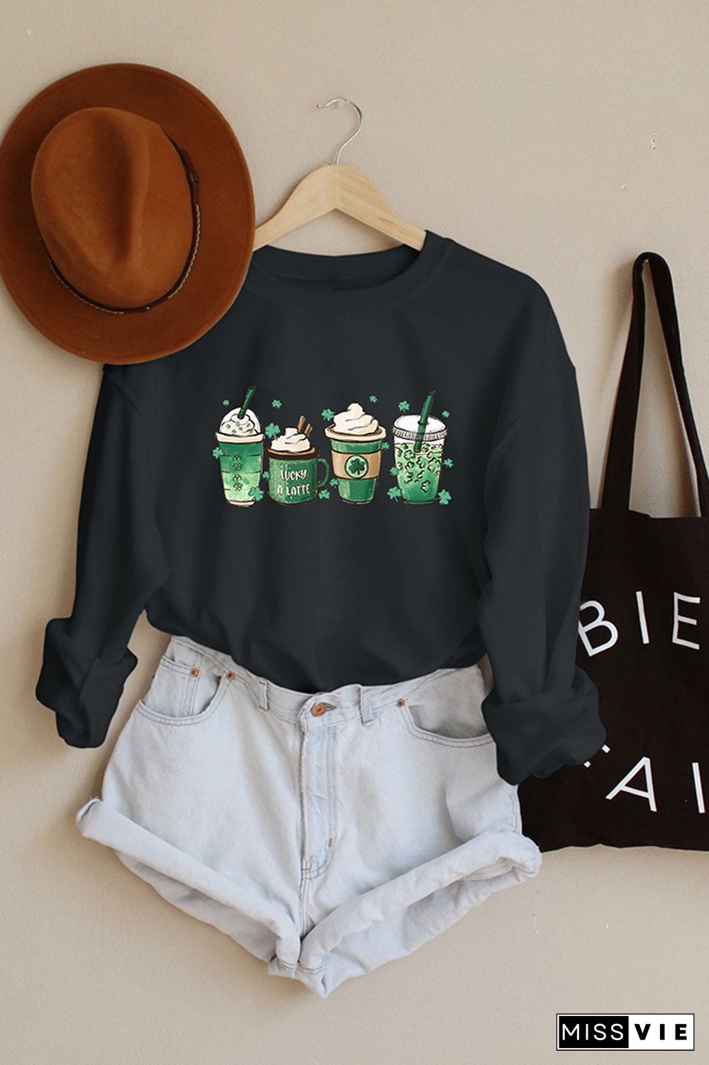 St Patricks Day - Coffee Cups Sweatshirt Wholesale