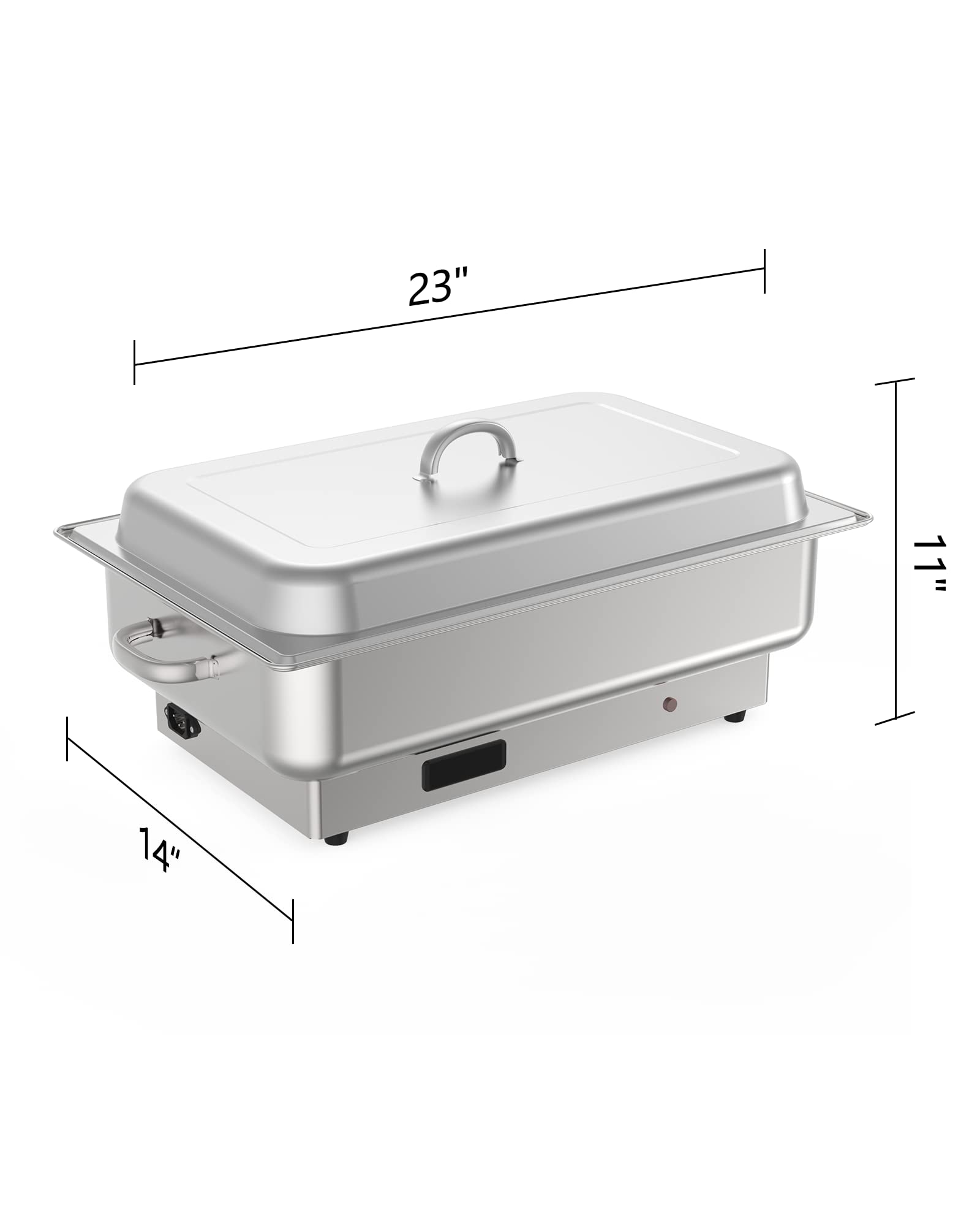 9QT Electric Chafing Dish Set with Temperature Control， Stainless Steel Full-size Chafer，Food Warmer for Catering and Food Servers