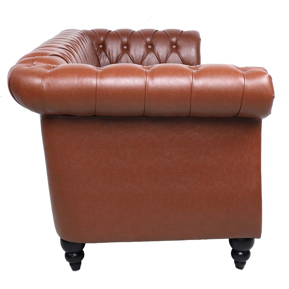 Comfortable 3 Seater Sofa with Fashion Striped Seat Cushion