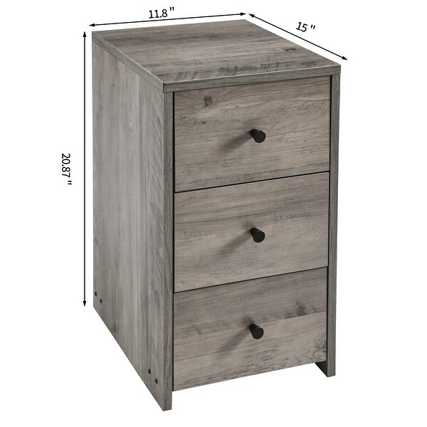 Small Dresser， Narrow Storage Cabinet with 3 Wooden Drawers， Slim Side Drawer Chest， 20.8H x 11.8L x 15W， - as picture - - 37668530