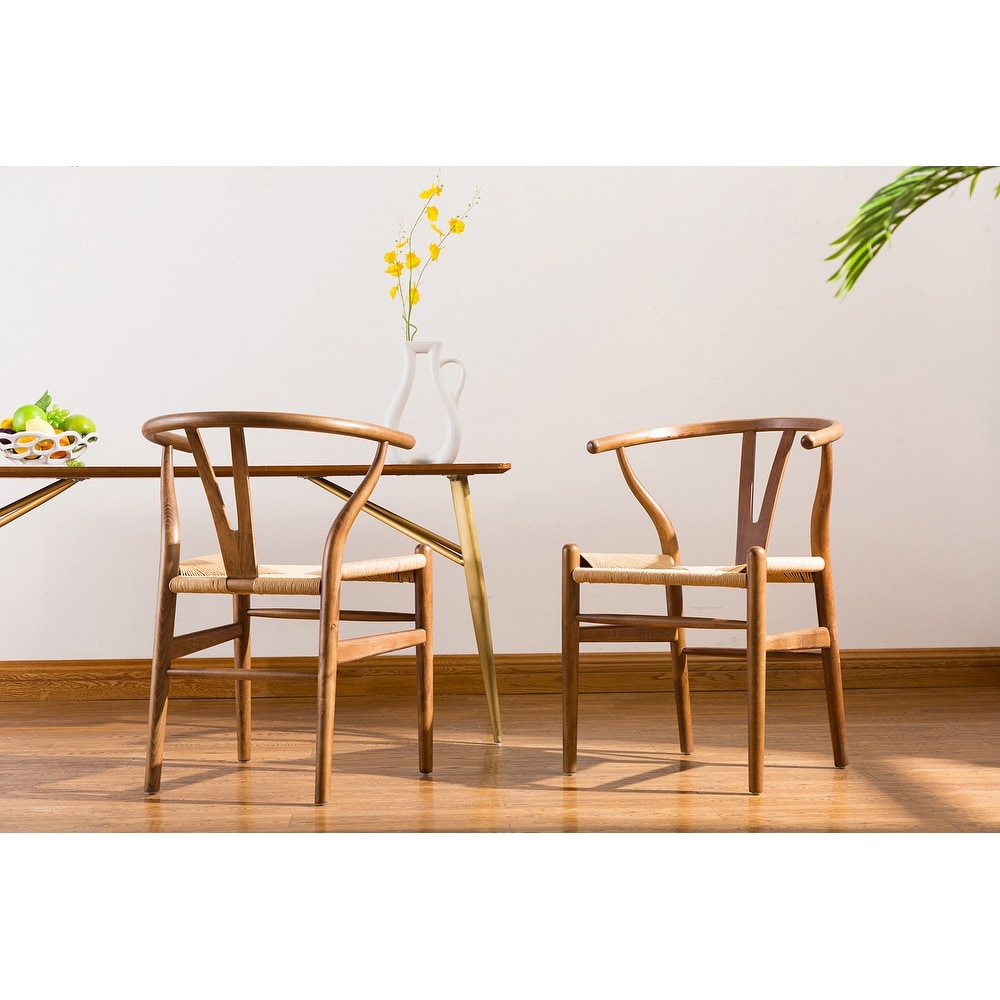 Porthos Home Qirin Wood and Rope Dining Chair