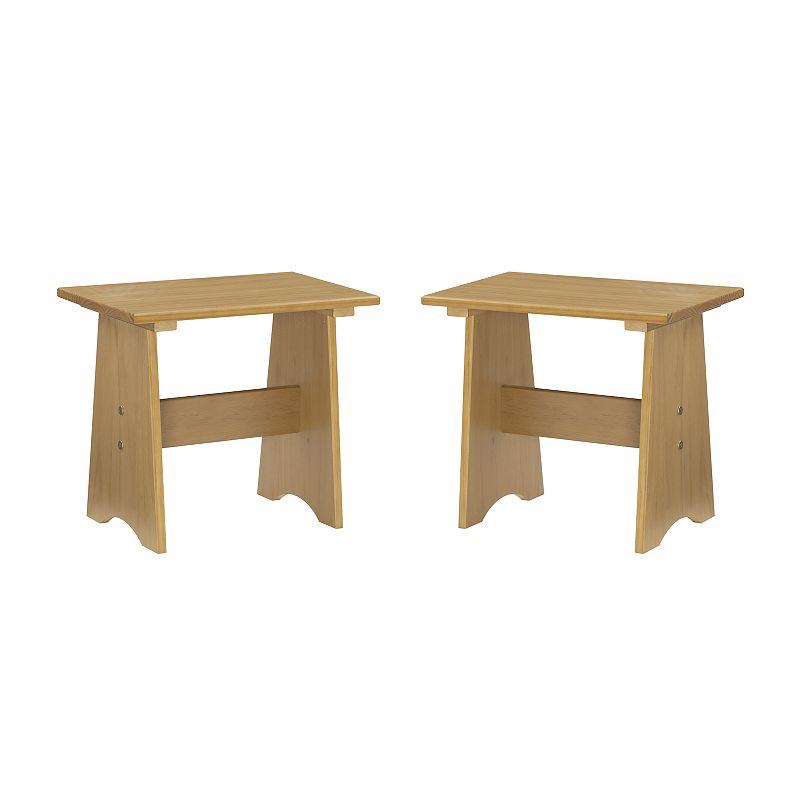 Linon Linson Small Backless Bench 2-Piece Set