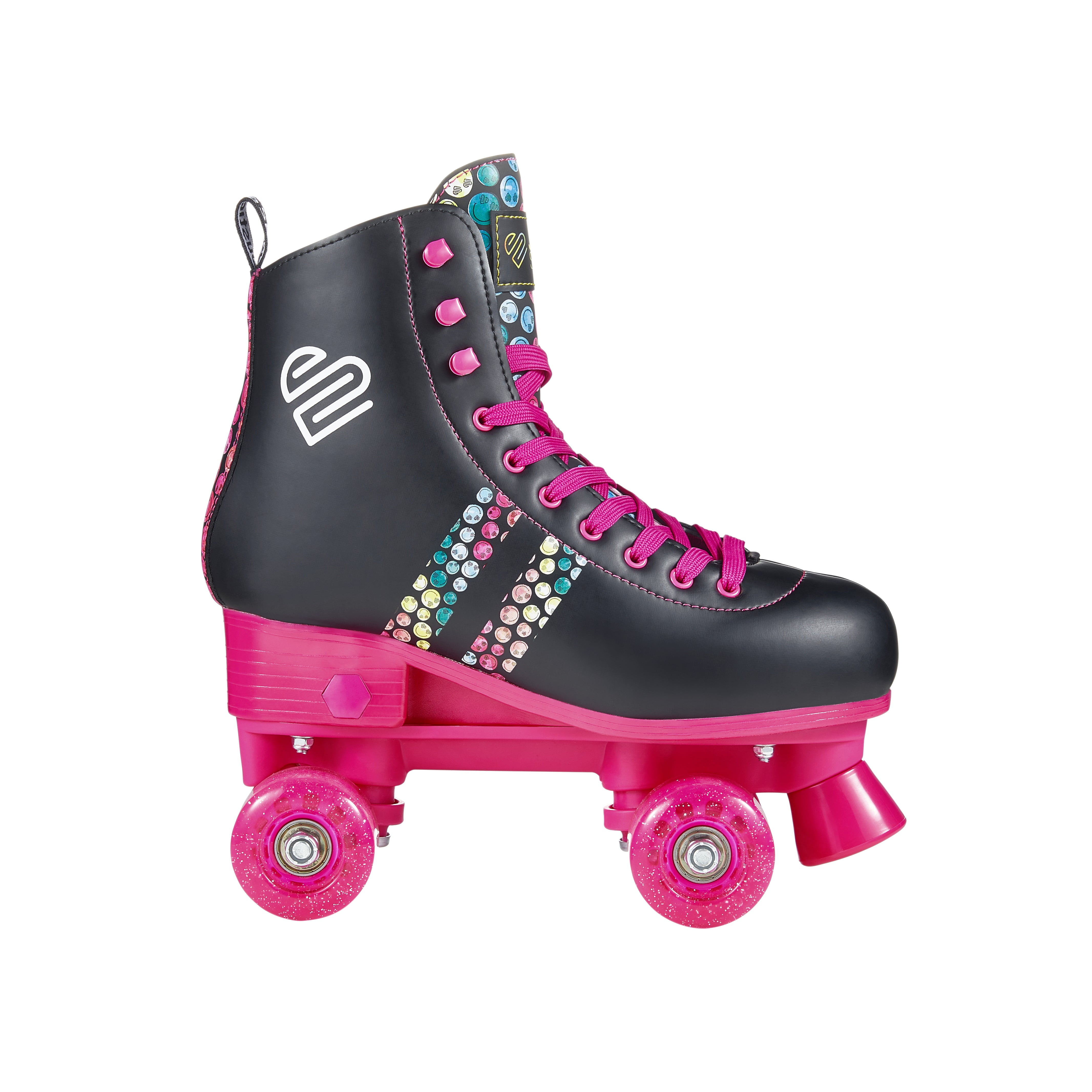 Justice Quad Roller Skates for Girls Ages 5-8， Size 12-2