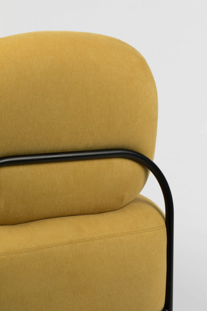 Yellow Upholstered Accent Chair  DF Polly   Contemporary   Armchairs And Accent Chairs   by Luxury Furnitures  Houzz