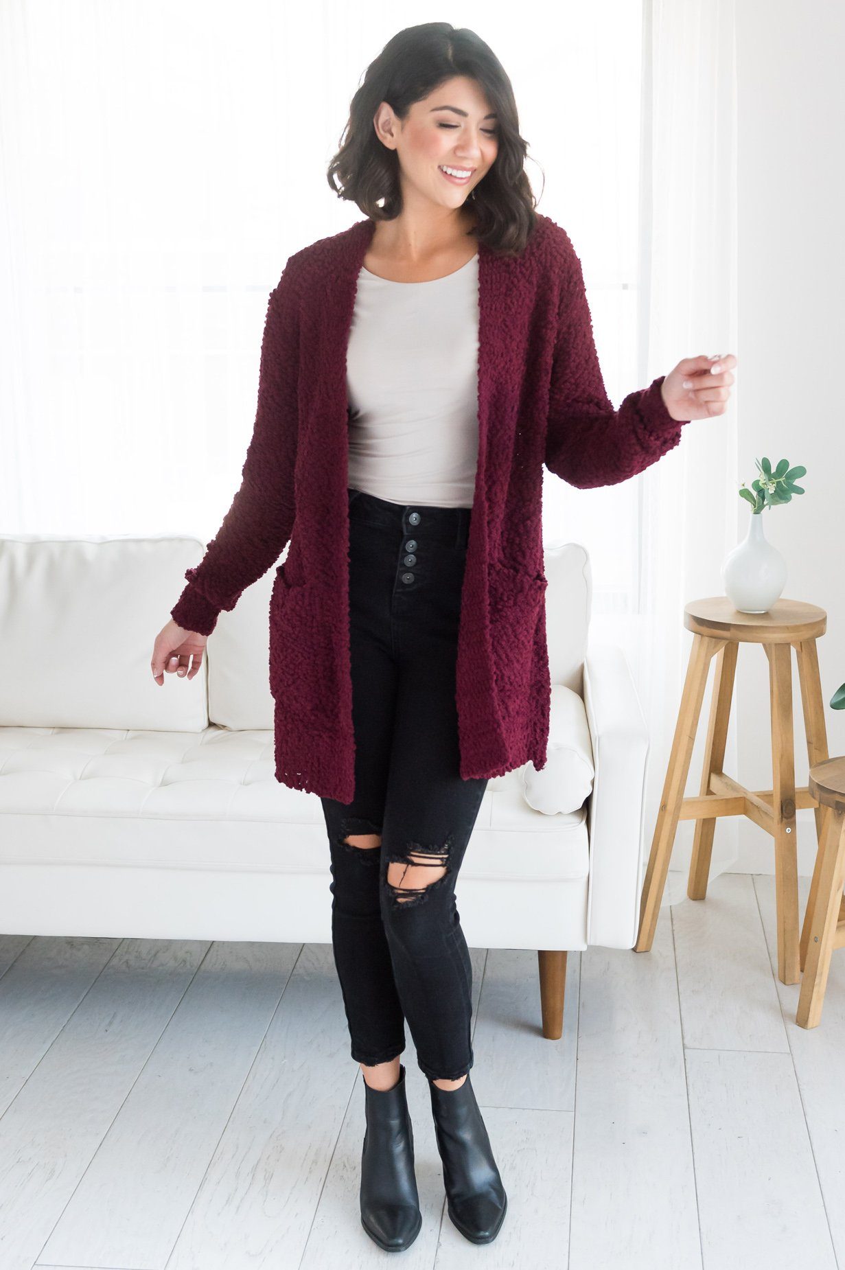 Hello Autumn Modest Cardigan