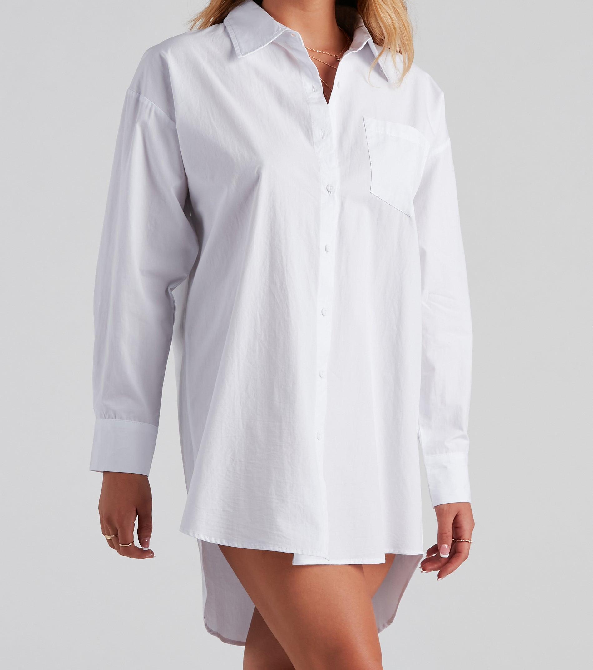 Laid Back Cutie Button-Down Poplin Top