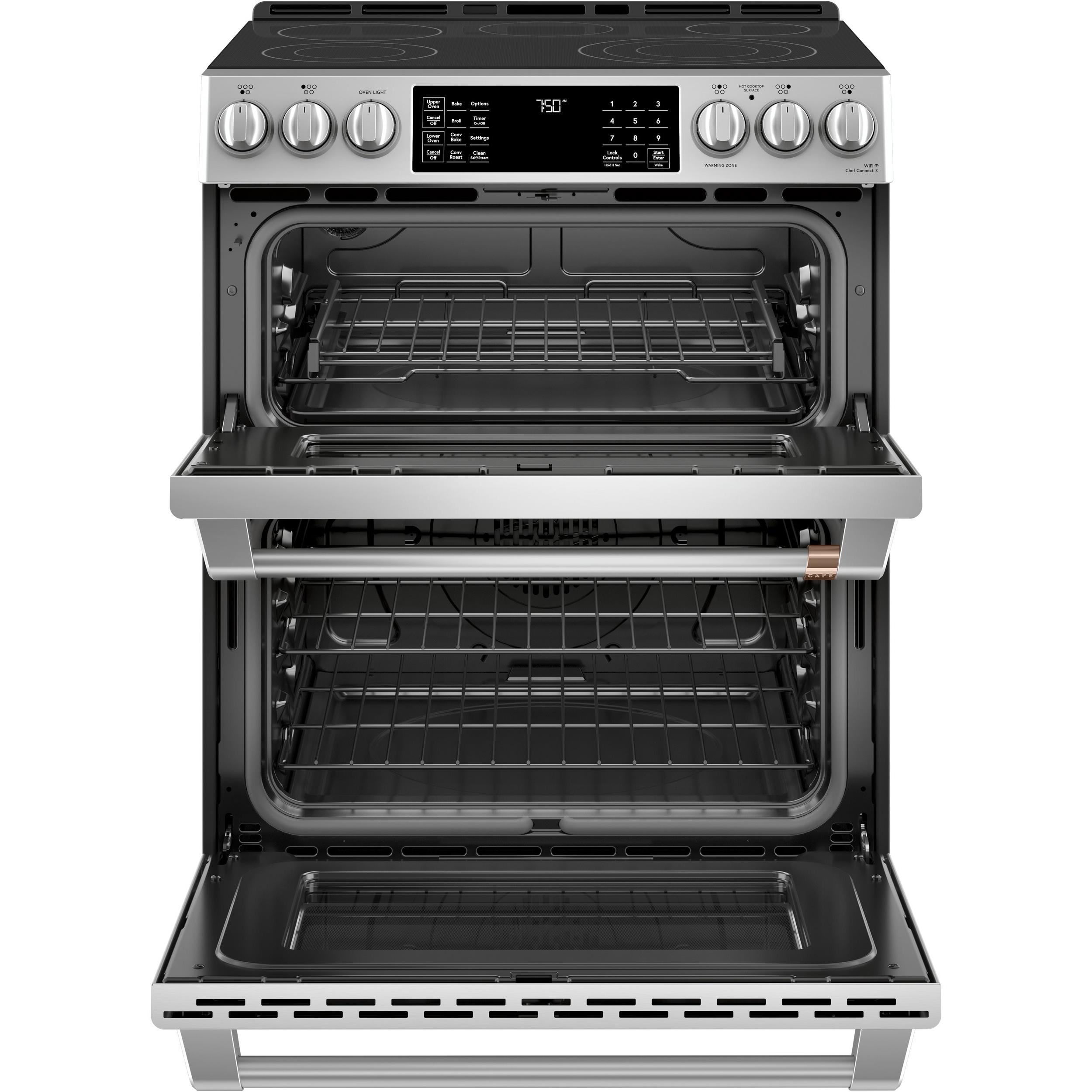 Café 30-inch Slide-in Electric Range with Convection CES750P2MS1