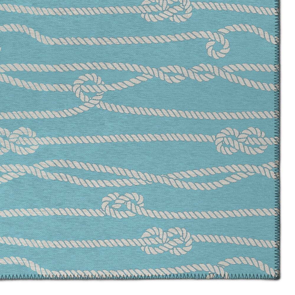 Indoor/Outdoor Harpswell Ocean Rope Washable Rug