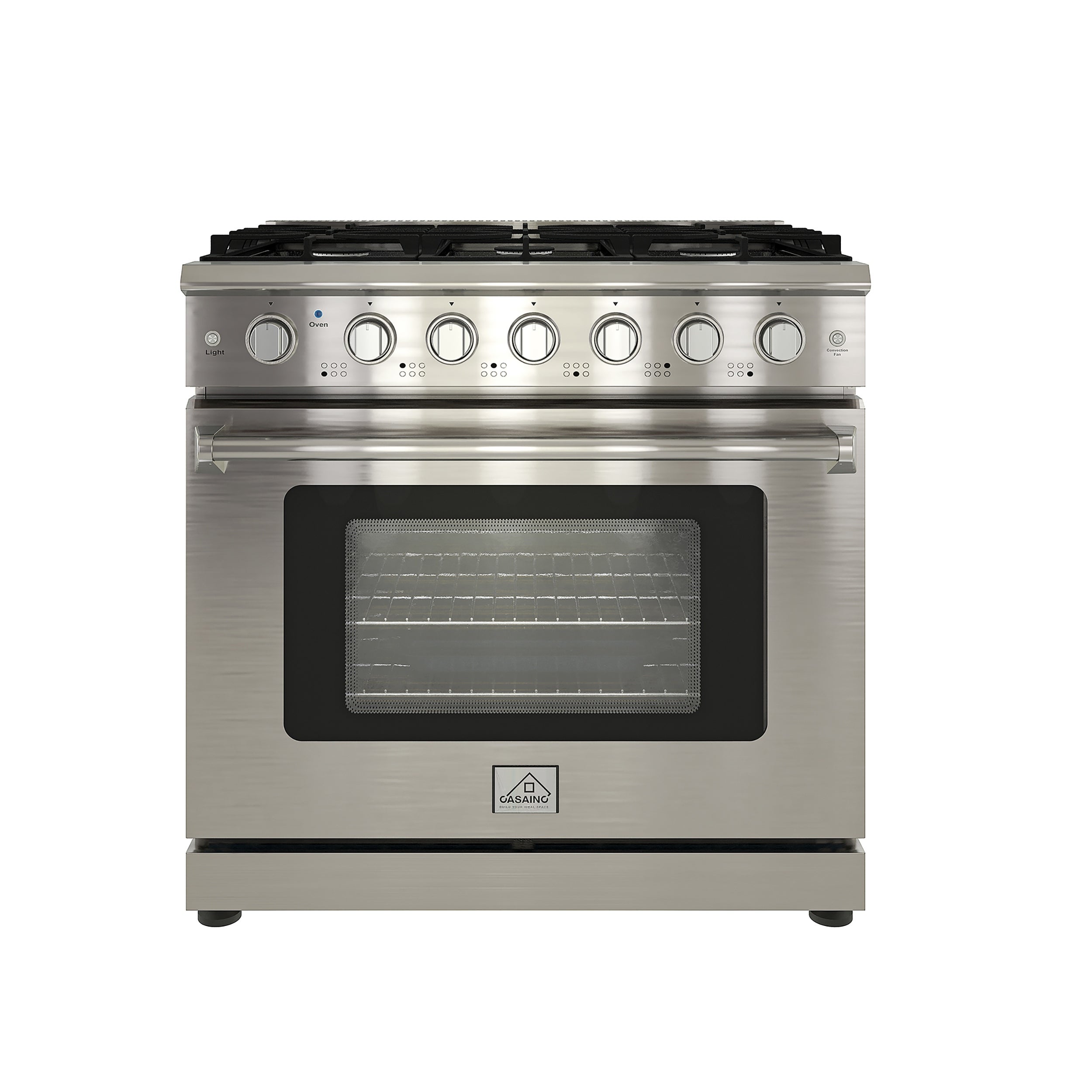 36 inch. 6.0 cu. ft. Front Control Freestanding Gas Range with Oven in Stainless Steel