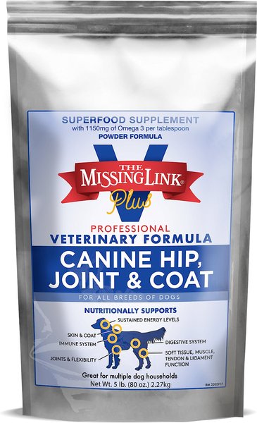 The Missing Link Professional Veterinary Formula Hip， Joint and Coat Superfood Dog Supplement