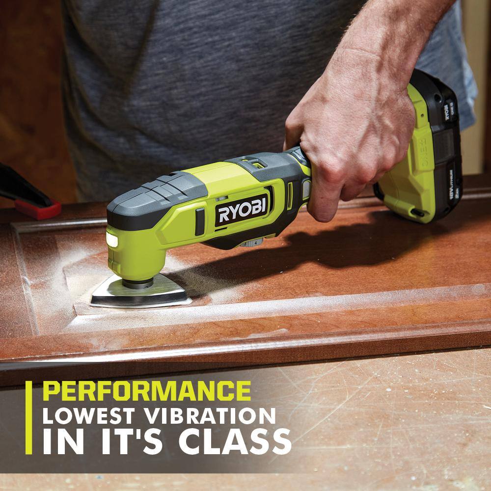 RYOBI ONE+ 18V Cordless AirStrike 15-Gauge Angled Finish Nailer with Cordless Multi-Tool (Tools Only) P330-PCL430B