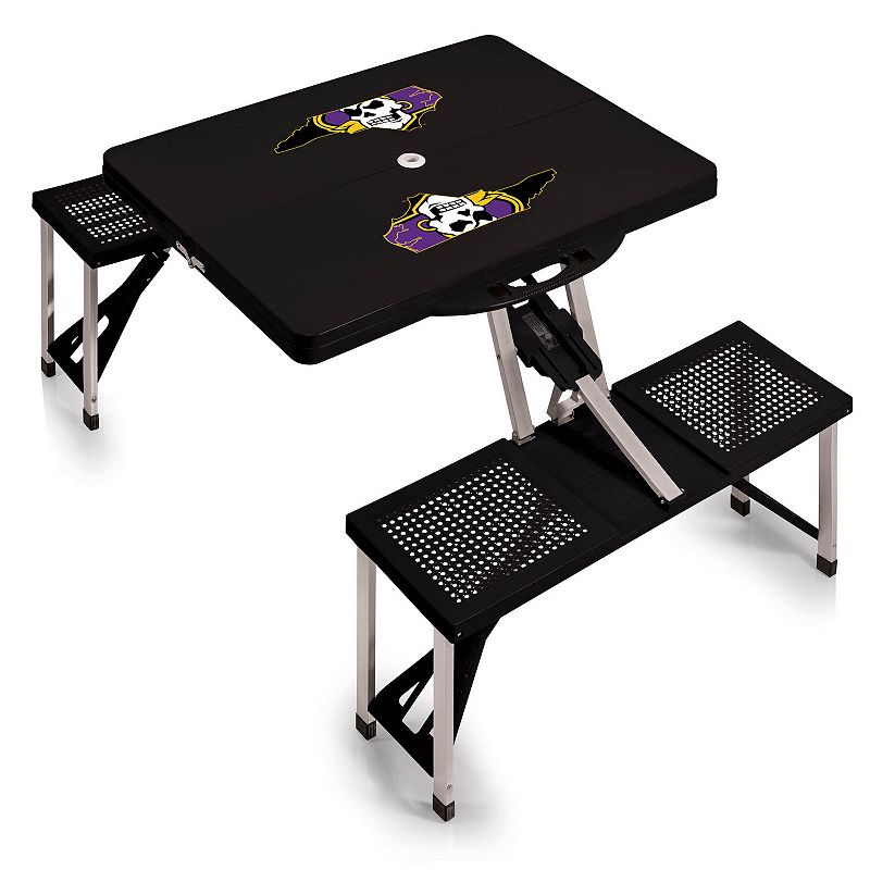 Picnic Time East Carolina Pirates Picnic Table Portable Folding Table with Seats