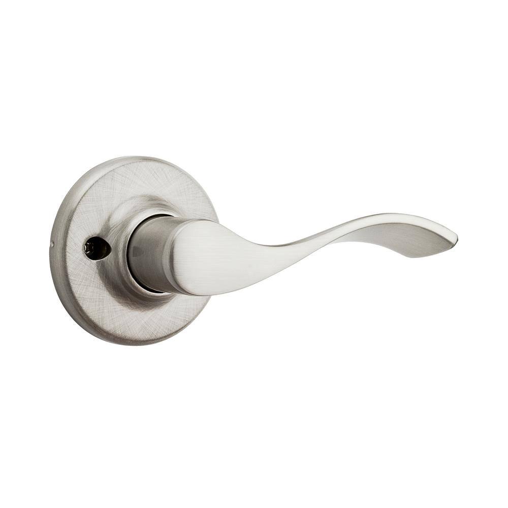 Kwikset Balboa Satin Nickel Right-Handed Half-Dummy Door Handle featuring Microban Technology 488BLRH15CP