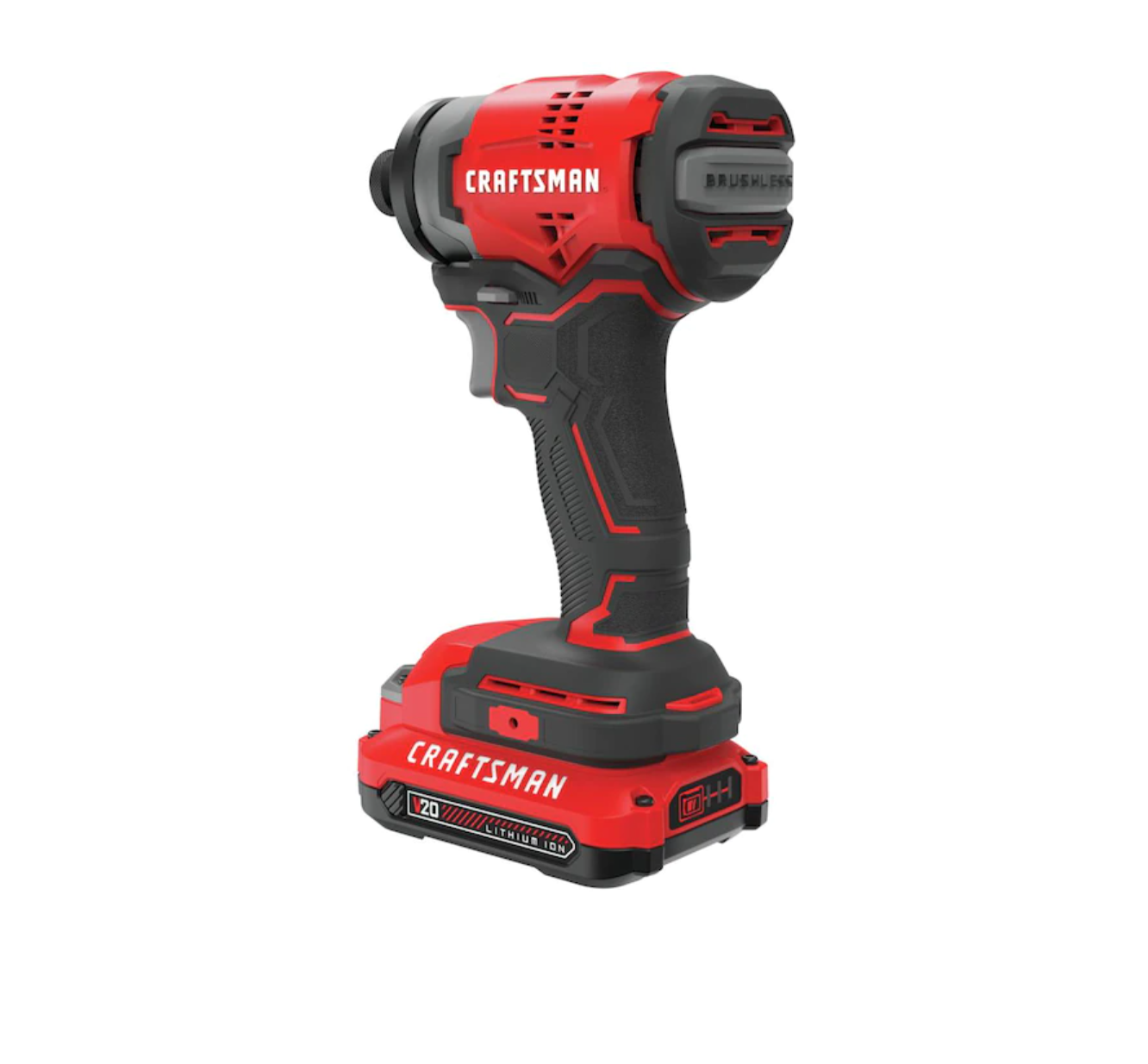 CRAFTSMAN CMCF810C1 V20 20-volt Max Variable Speed Brushless Cordless Impact Driver (1-Battery Included)