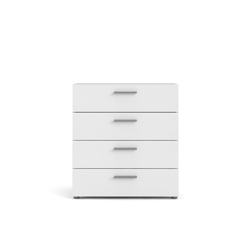 Levan Home Engineered Wood 4 Drawer Chest in Oak Structure/White High Gloss