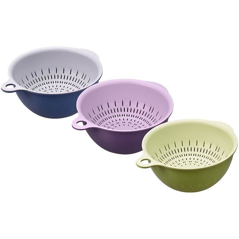 Strainer Colander Bowl 3 Pcs Medium Double Layer Drain Basket