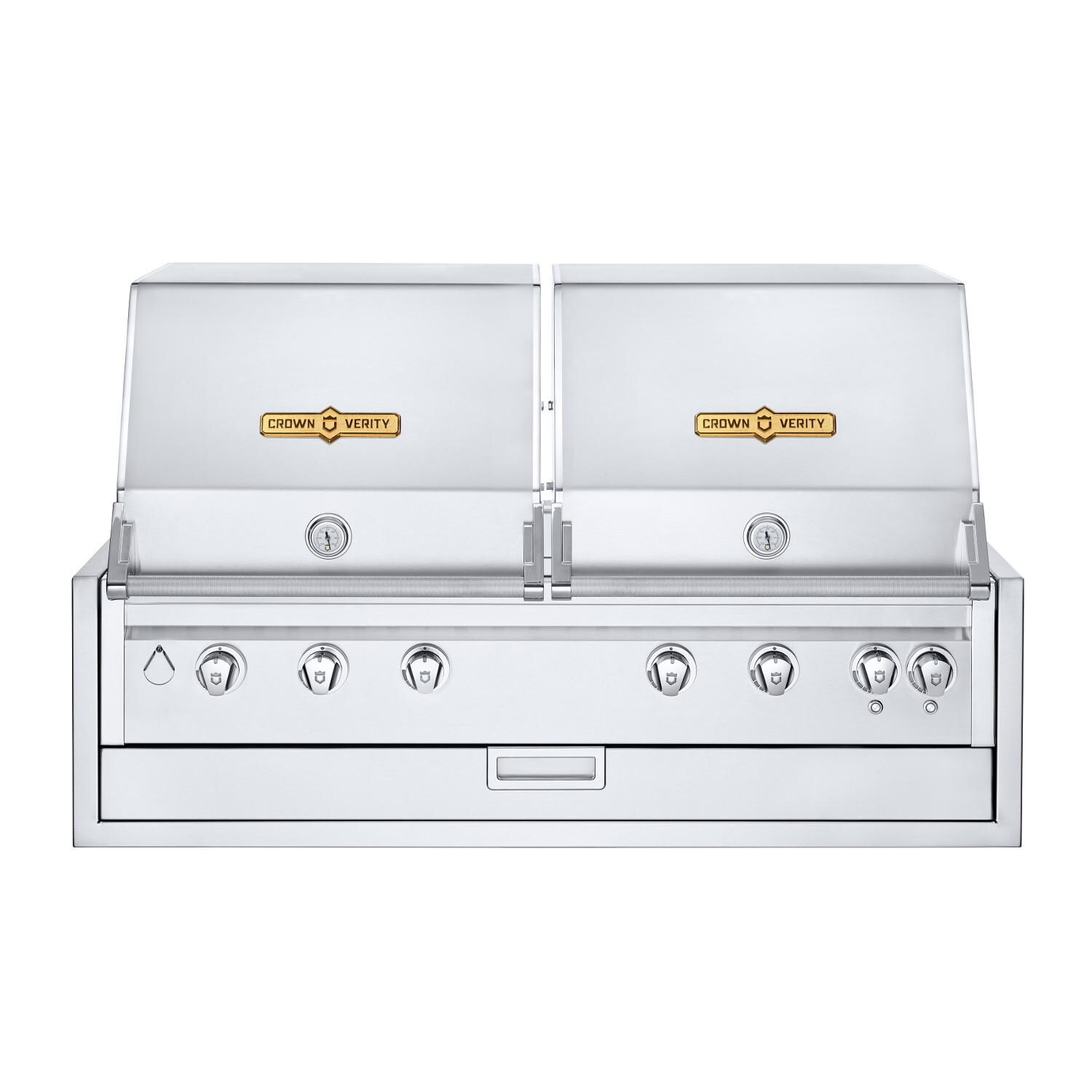 Crown Verity Infinite Series 48-Inch Built-In Dual Dome Natural Gas Grill W/ Lights