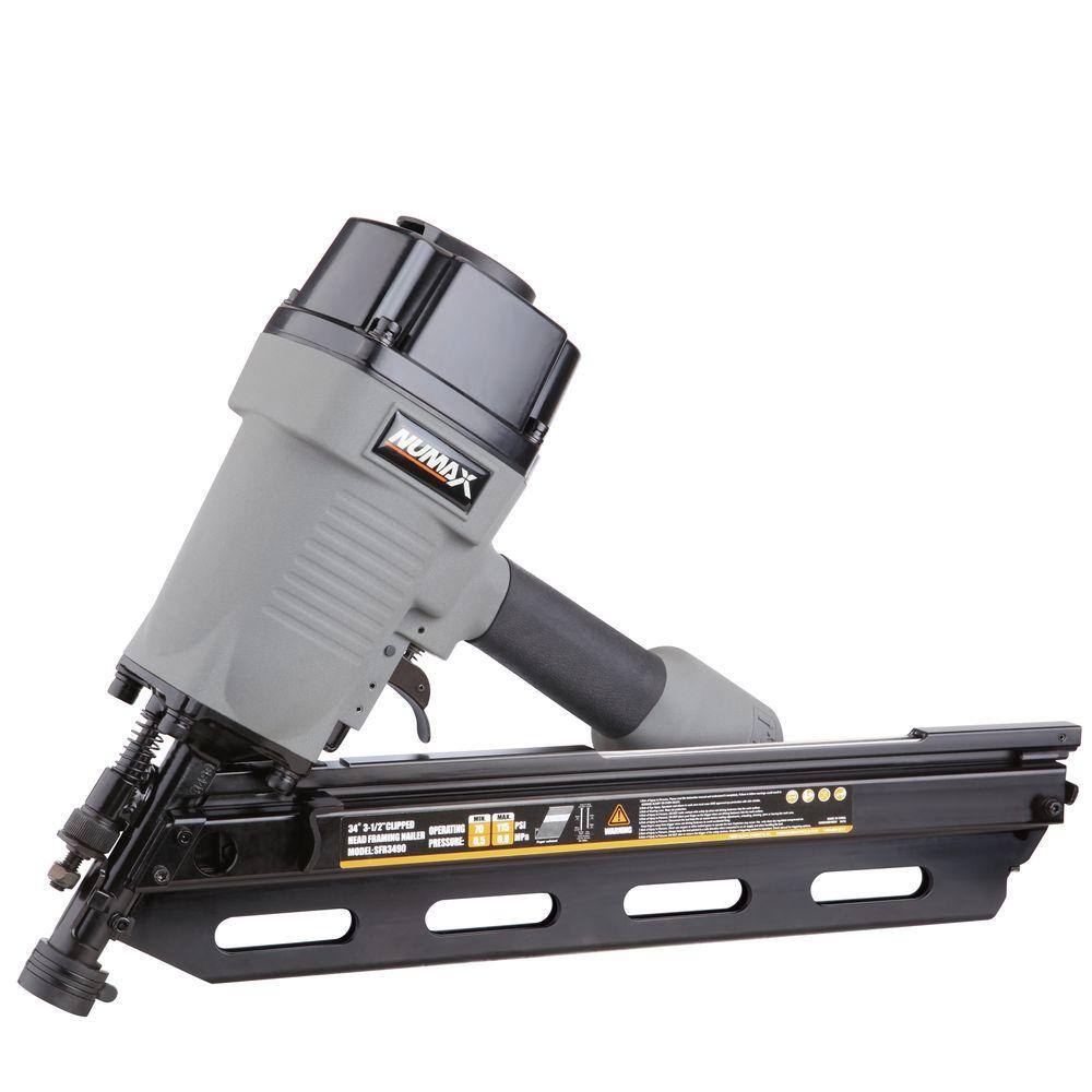 NuMax Pneumatic 34-Degree 3-12 in. Clipped Head Framing Nailer SFR3490