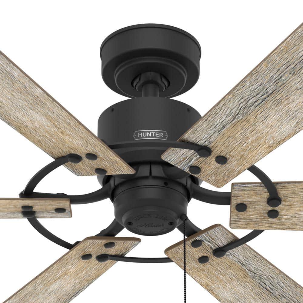 Hunter Barrel 52 in Indoor Matte Black Ceiling Fan