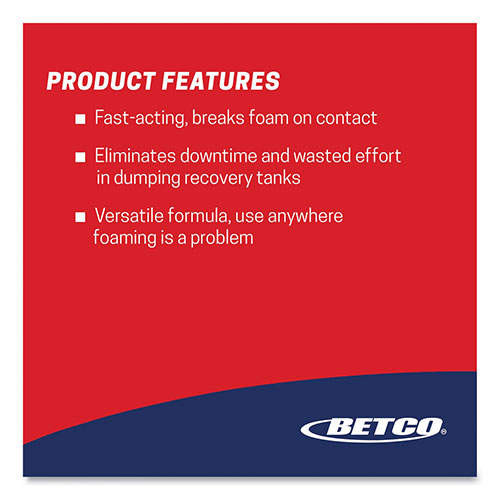 Betco FiberPro Foam Control Liquid Defoamer | 1 gal Bottle， 4