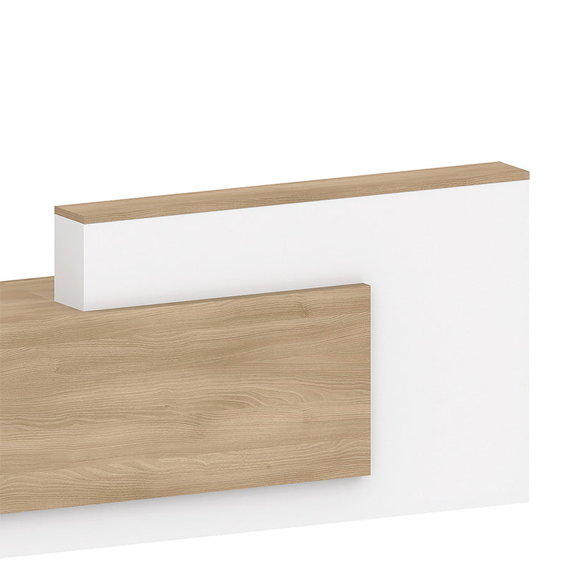 HELMER Reception Desk 2.4M Left Panel - Oak & white