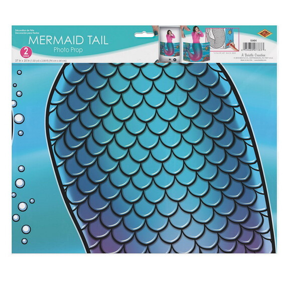 Beistle 53404 Mermaid Tail Photo Prop  prtd 2 side...