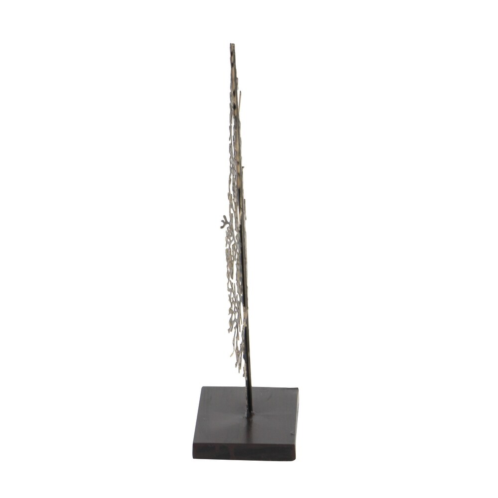 Gold Metal Leaf Sculpture   11 x 4 x 16