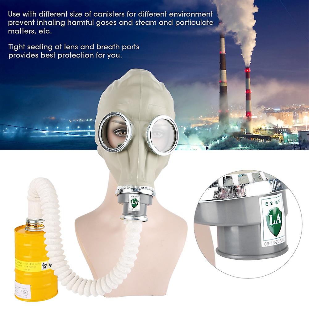 Natural Rubber Gas Mask Full Face Protective Respirator Without Canister