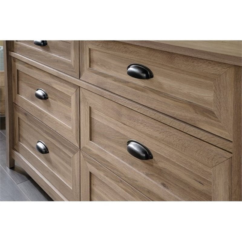 Pemberly Row 6 Drawer Dresser in Salt Oak