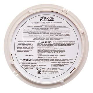 Kidde Firex Smoke  Carbon Monoxide Detector Battery Operated with Front Load Battery Door and Voice Alarm 21029902