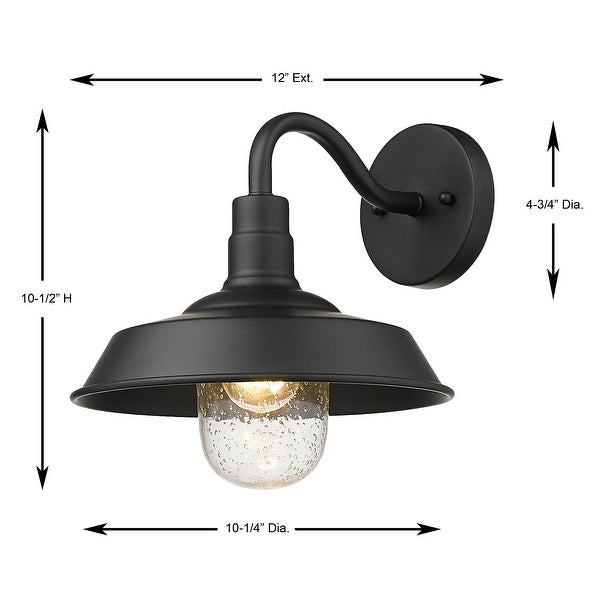 Burry 1-light Matte Black Outdoor Wall Light