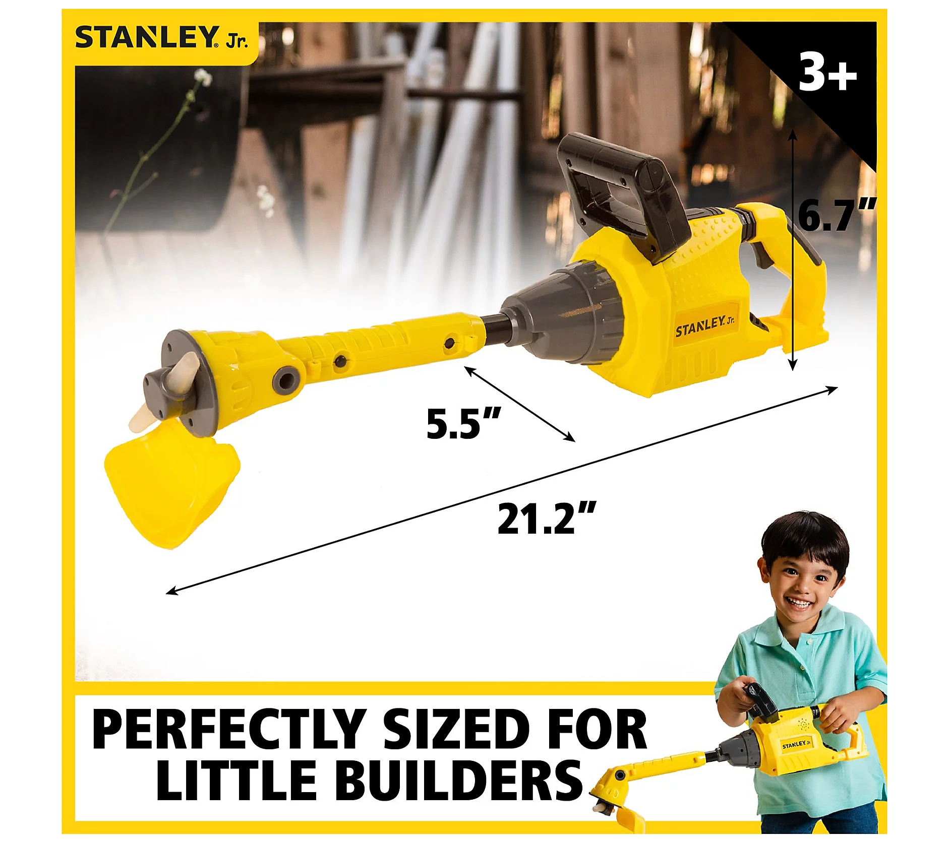 Stanley Jr. Battery-Operated Toy Weed Trimmer