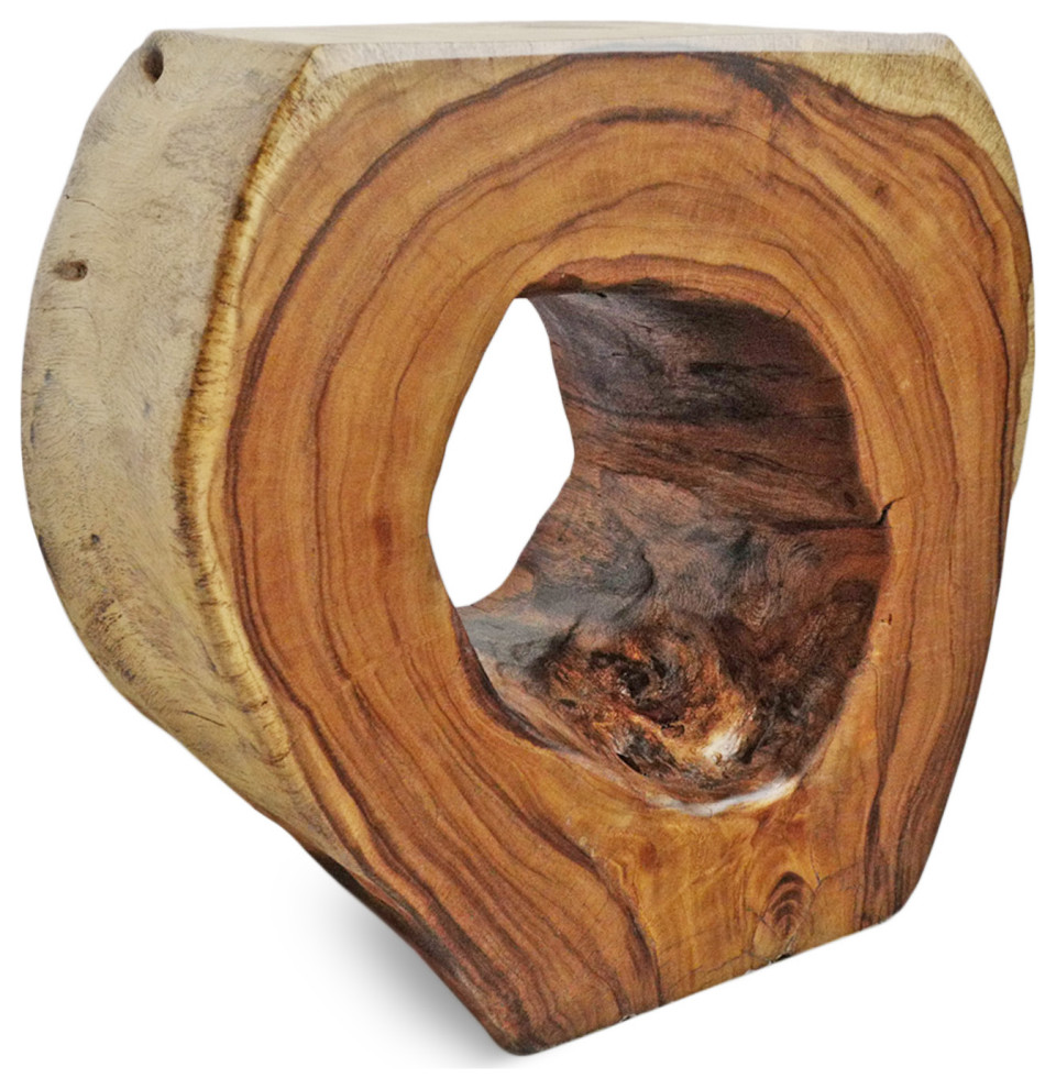 Organic Monkey Pod Side Table   Rustic   Side Tables And End Tables   by Design Mix Furniture  Houzz