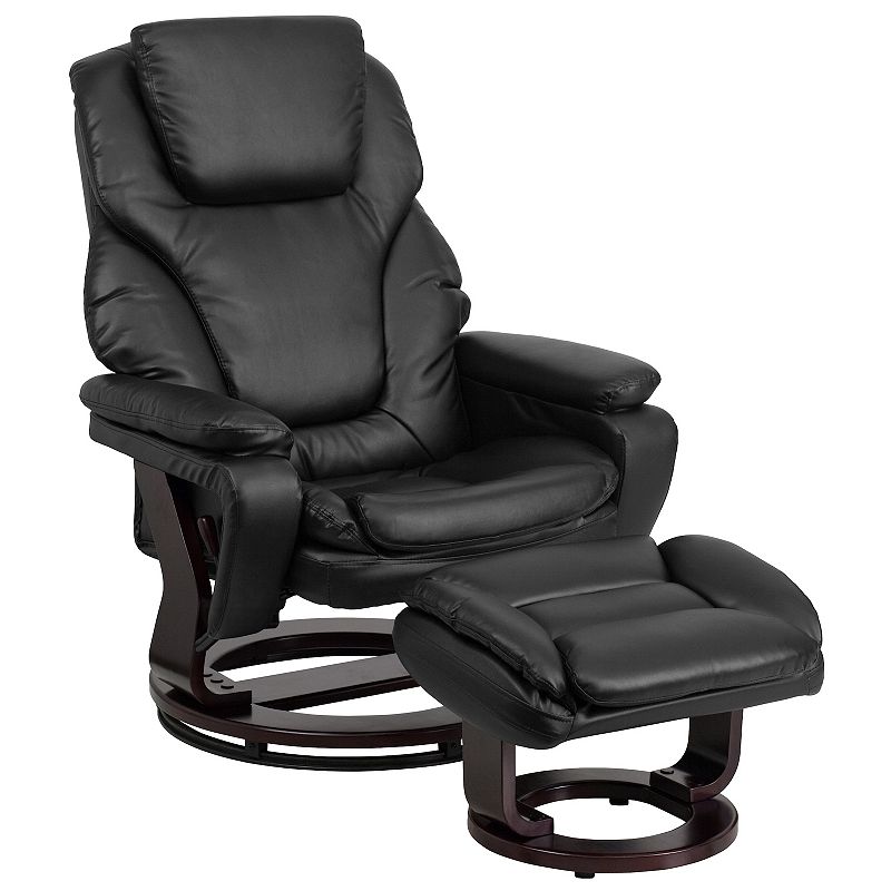 Flash Furniture Contemporary Recliner and Swivel Ottoman