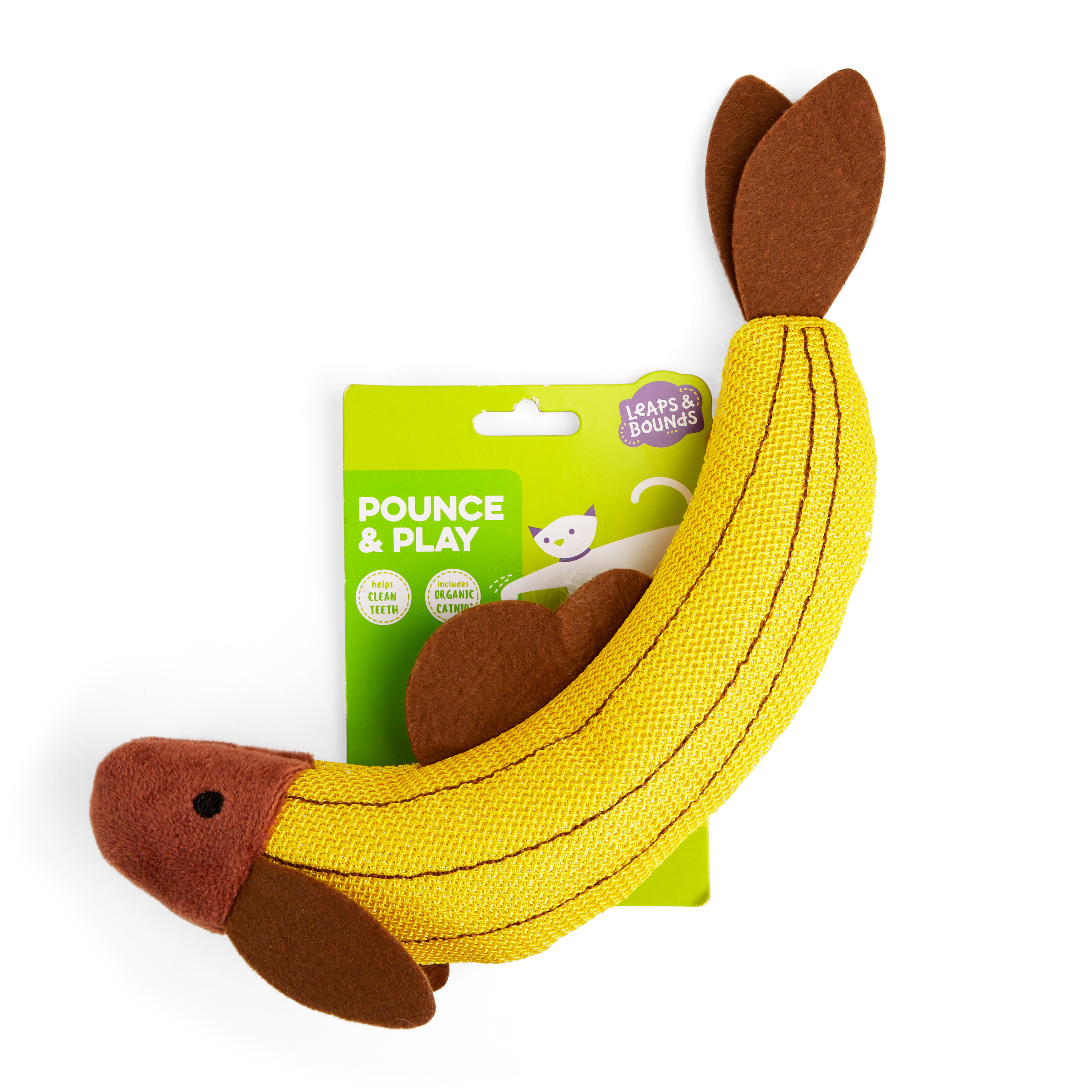 Leaps  Bounds Dental Banana Kicker Cat Toy