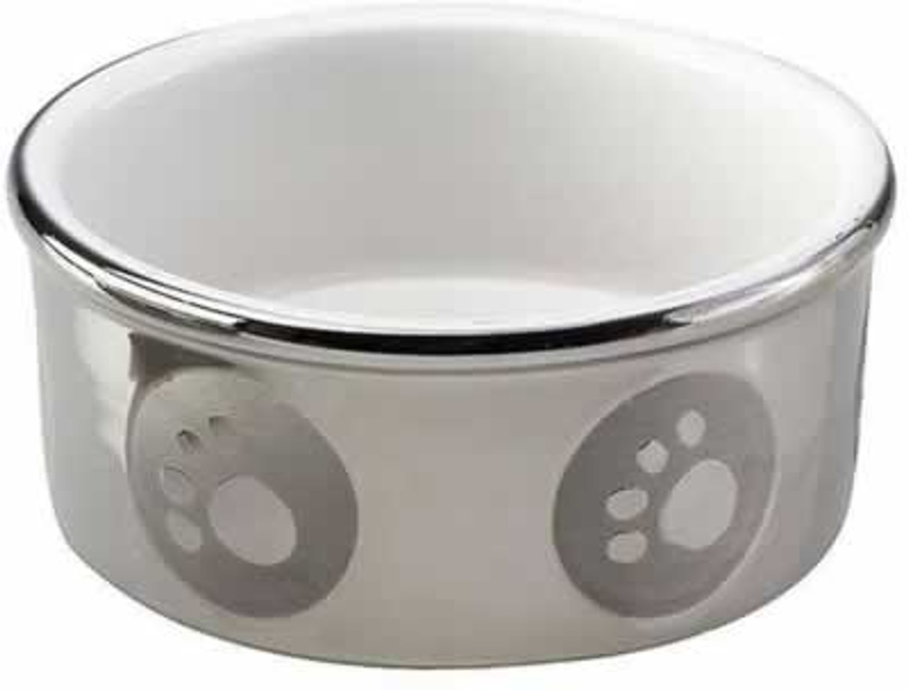 Paw Print Titanium Dog Dish 7