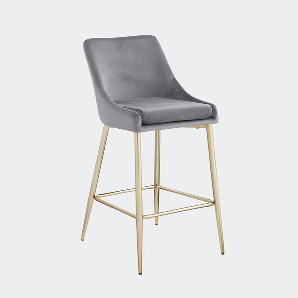 Velvet Upholstered Counter Stool