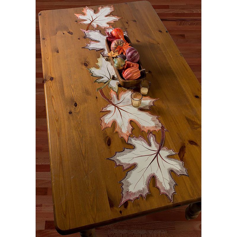 60 Maple Leaves Printed Fall Harvest Table Runner