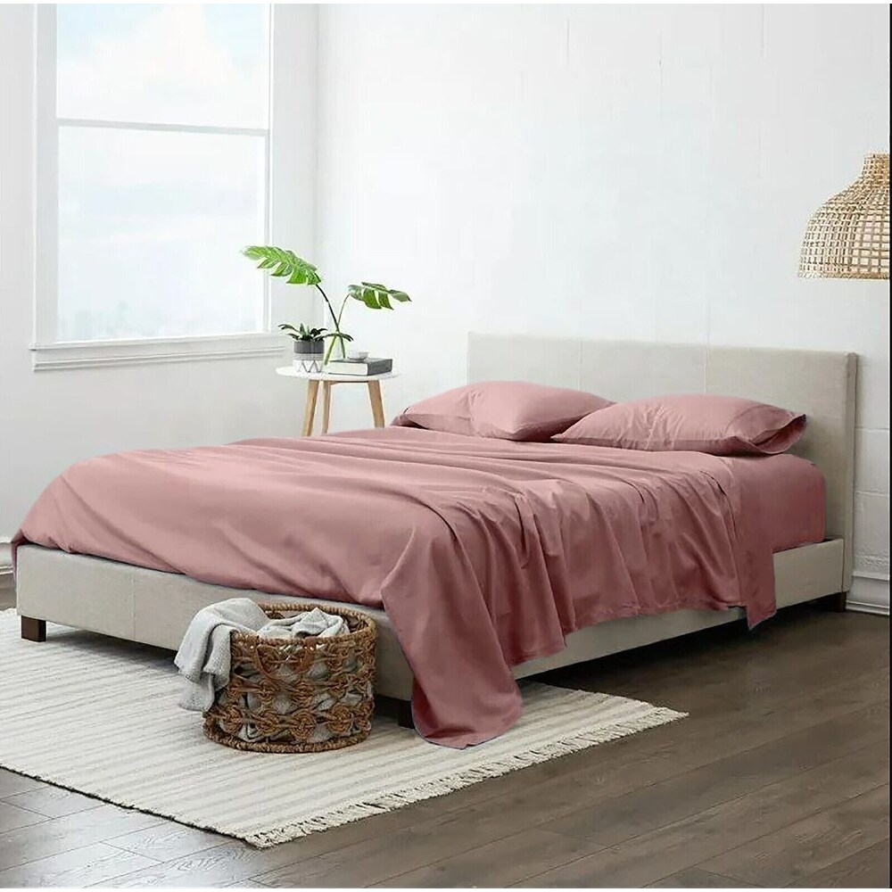 Rose Pink Luxury Extra Soft Deep Pocket Fresh Breathable Sheet Set
