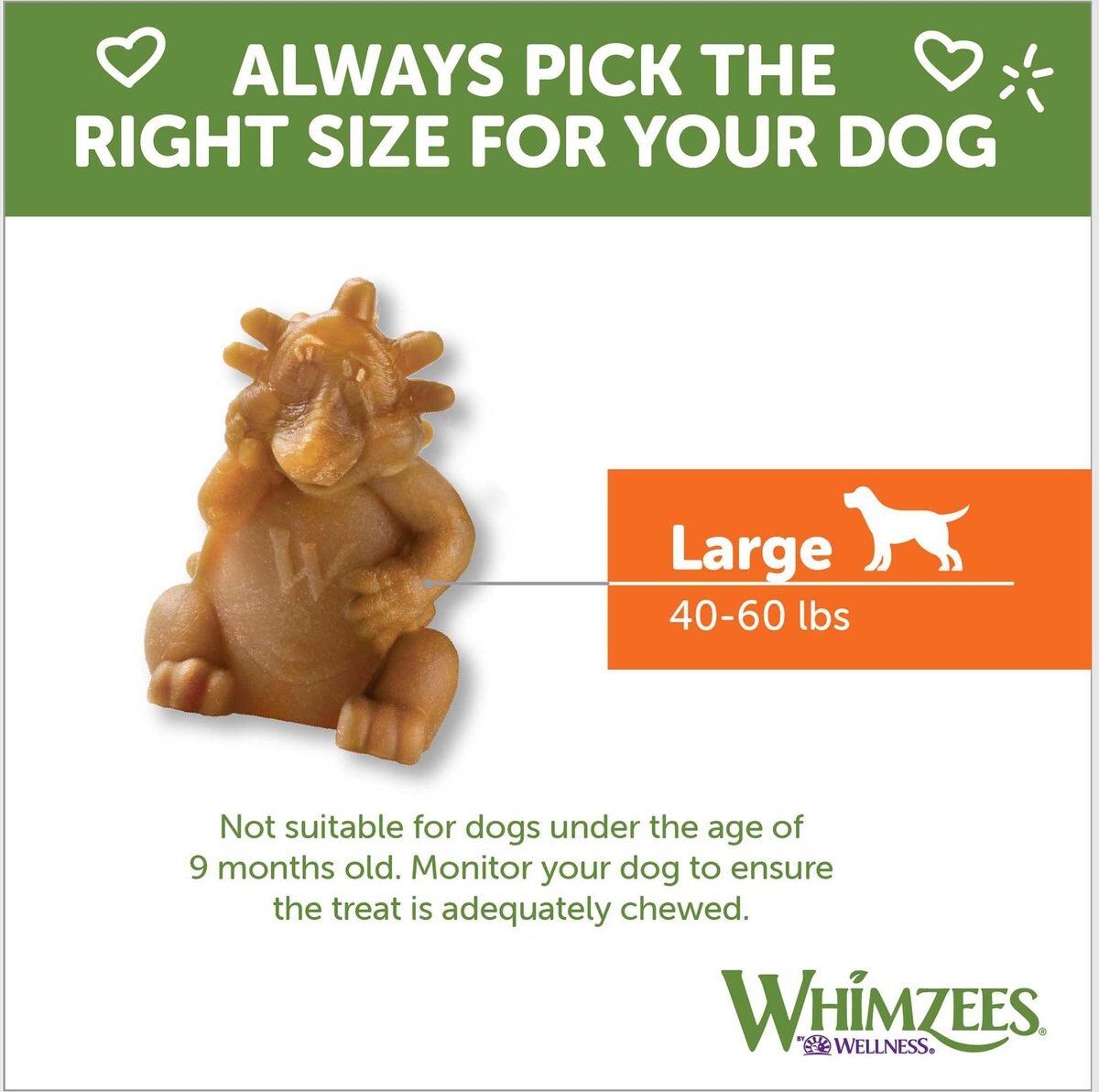 WHIMZEES Hedgehog Large Grain-Free Dental Dog Treats