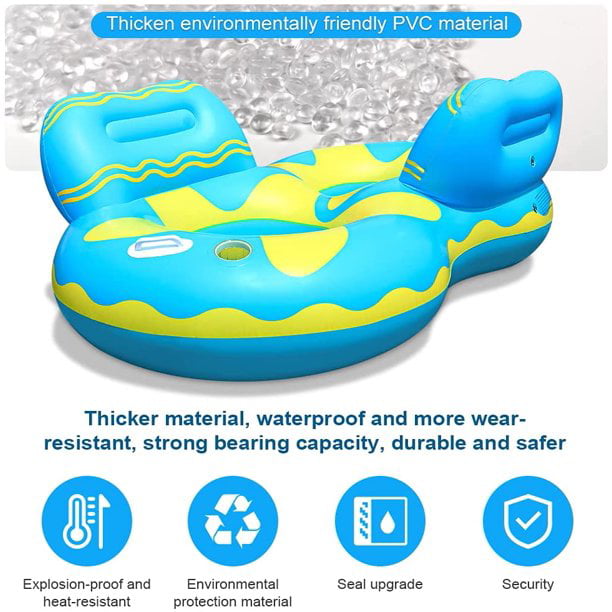 X XBEN Swimming Pool Floats for Adults, Large Inflatable Pool Rafts Chair Float, Multi-Purpose Floating Lounge Chair, Portable Water Hammock Floaties with Mesh Bottom for Adults,Kids