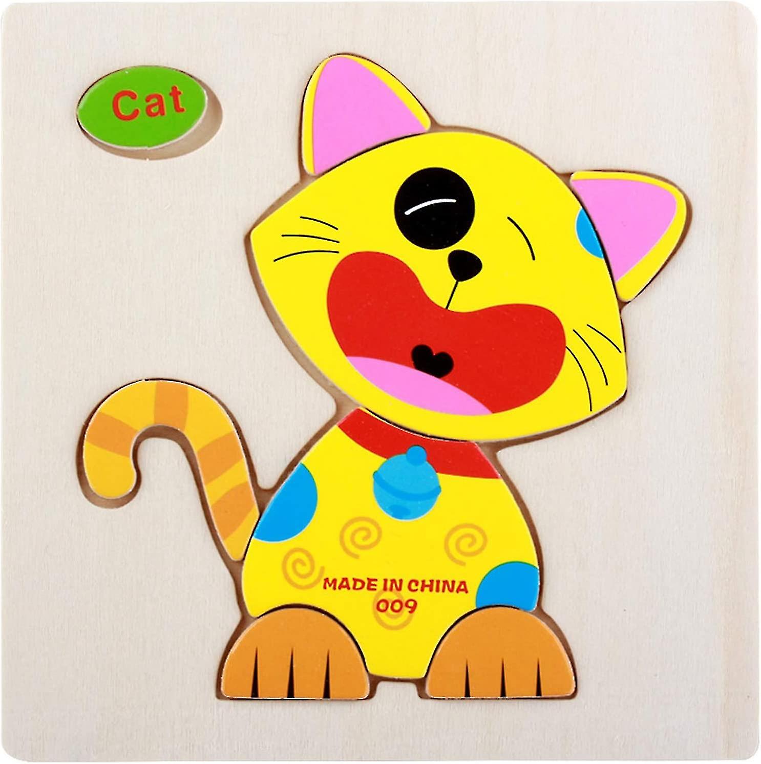 Large Jigsaw Puzzles Children's Wooden Puzzle Toy Cartoon Animals Small Piece 3d Wooden Jigsaw Puzzles Diy Educational Toys (giraffe