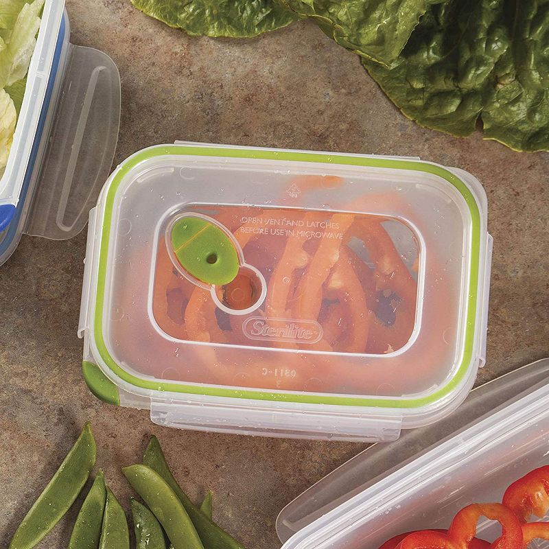 Sterilite 3.1 Cup Rectangle Ultra-Seal Food Storage Container， Green (6 Pack)